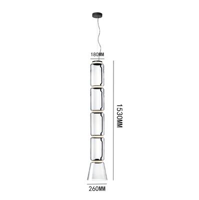 LED Glass Chandelier Lighting for Living Room Stair Hall-Chandeliers