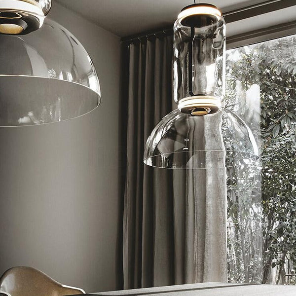 LED Glass Chandelier Lighting for Living Room Stair Hall-Chandeliers