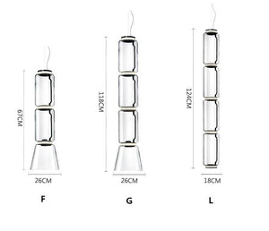 LED Glass Chandelier Lighting for Living Room Stair Hall-Chandeliers