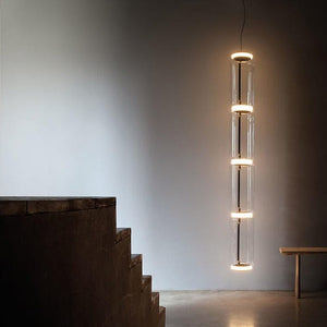 LED Glass Chandelier Lighting for Living Room Stair Hall-Chandeliers