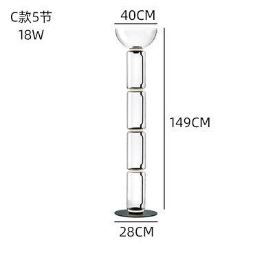LED Glass Floor Lamp Lighting for Living Room-Floor Lamp