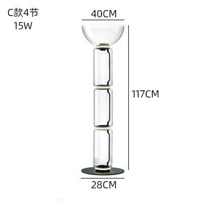 LED Glass Floor Lamp Lighting for Living Room-Floor Lamp