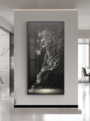 LED Horse Painting - Italian Abstract Decoration-LED Wall Art