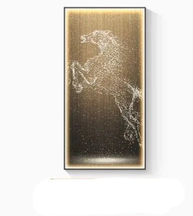 LED Horse Painting - Italian Abstract Decoration-LED Wall Art