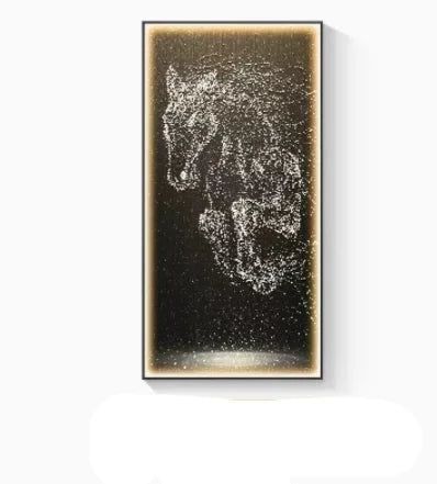 LED Horse Painting - Italian Abstract Decoration-LED Wall Art