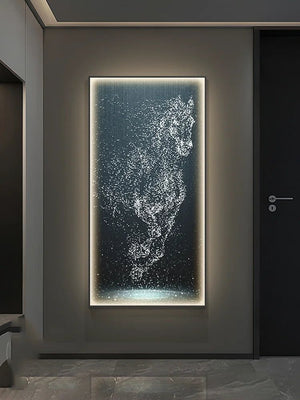 LED Horse Painting - Italian Abstract Decoration-LED Wall Art