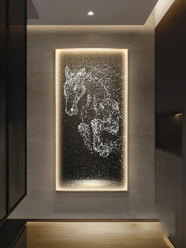 LED Horse Painting - Italian Abstract Decoration-LED Wall Art