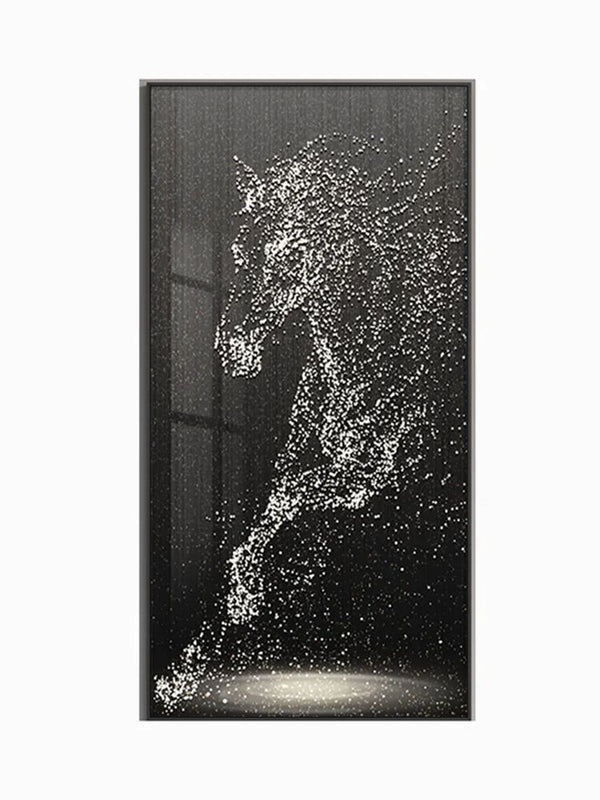 LED Horse Painting - Italian Abstract Decoration-LED Wall Art