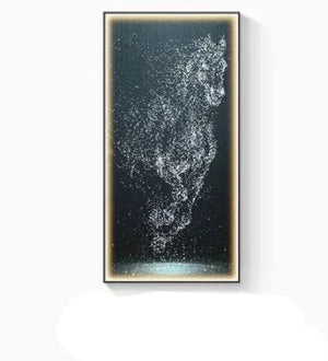 LED Horse Painting - Italian Abstract Decoration-LED Wall Art