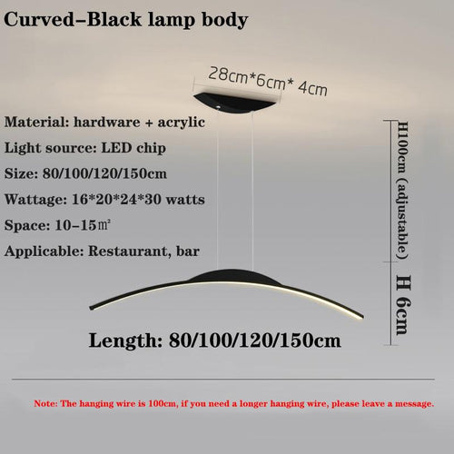 LED Long Chandelier for Dining Room, Kitchen-Kitchen Island