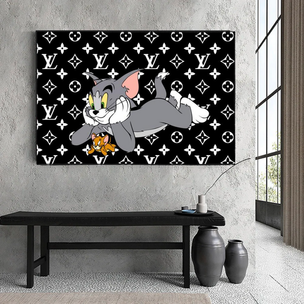 LV Tom and Jerry Canvas Wall Art – Unique LV Collection-Wall Posters