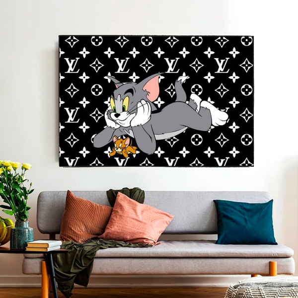 LV Tom and Jerry Canvas Wall Art – Unique LV Collection-Wall Posters