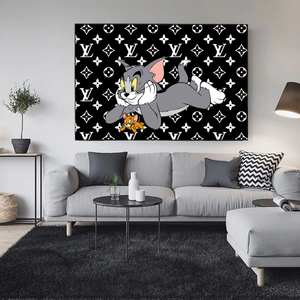 LV Tom and Jerry Canvas Wall Art – Unique LV Collection-Wall Posters