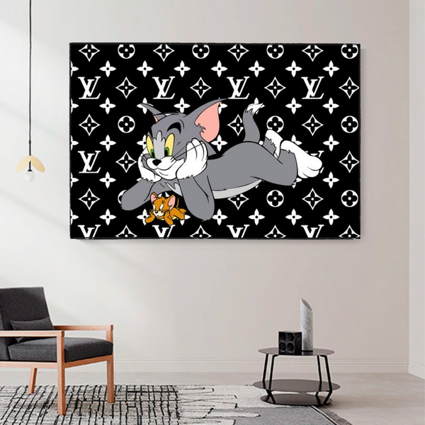 LV Tom and Jerry Canvas Wall Art – Unique LV Collection-Wall Posters