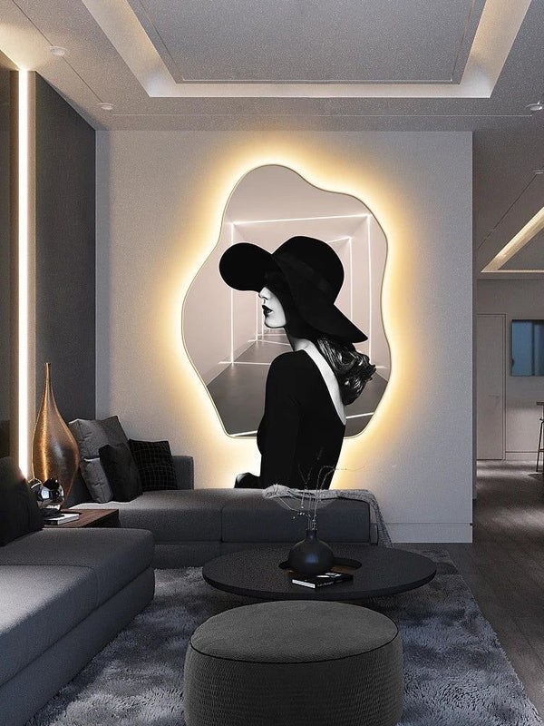 Lady Character Porch Art Lamp - Living Room Wall Lamp-LED Wall Art