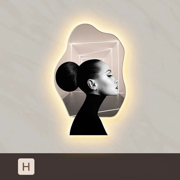 Lady Character Porch Art Lamp - Living Room Wall Lamp-LED Wall Art