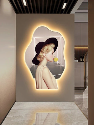 Lady Character Porch Art Lamp - Living Room Wall Lamp-LED Wall Art