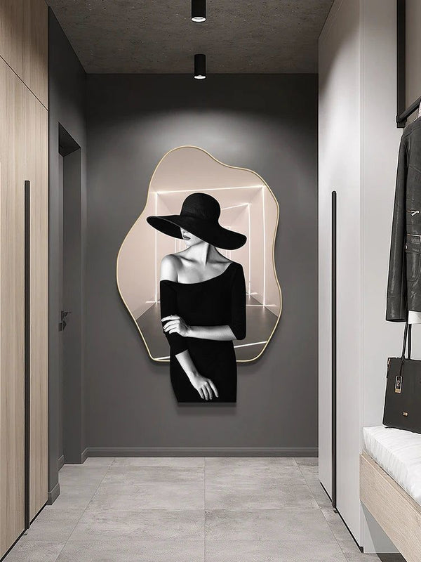 Lady Character Porch Art Lamp - Living Room Wall Lamp-LED Wall Art