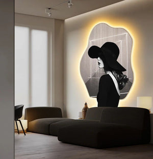 Lady Character Porch Art Lamp - Living Room Wall Lamp-LED Wall Art