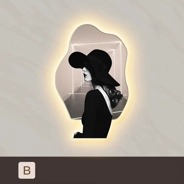 Lady Character Porch Art Lamp - Living Room Wall Lamp-LED Wall Art