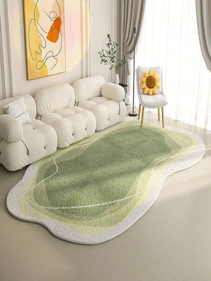 Lamb Wool Oval Kitten Touch Carpet: Cozy Elegance-Rugs & Carpets