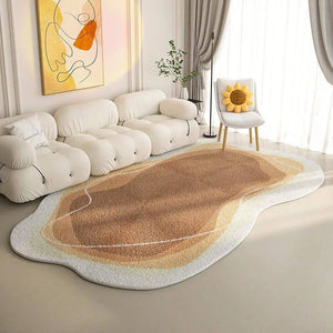 Lamb Wool Oval Kitten Touch Carpet: Cozy Elegance-Rugs & Carpets