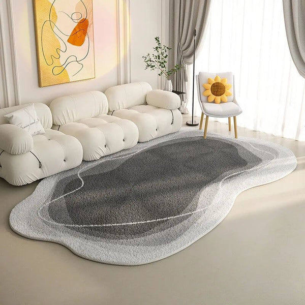 Lamb Wool Oval Kitten Touch Carpet: Cozy Elegance-Rugs & Carpets