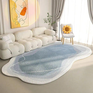 Lamb Wool Oval Kitten Touch Carpet: Cozy Elegance-Rugs & Carpets