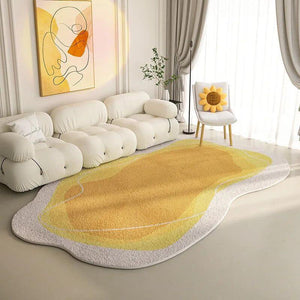Lamb Wool Oval Kitten Touch Carpet: Cozy Elegance-Rugs & Carpets