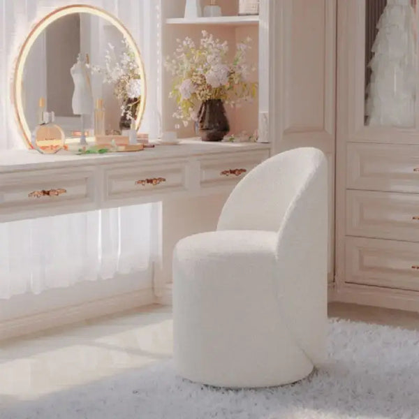 Lambswool Fabric 360 Rotatable Stool-Foot Stools