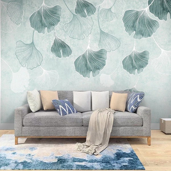 Large Green Leaf Wallpaper for Home Wall Decor-Flower & Leaf Wallpaper