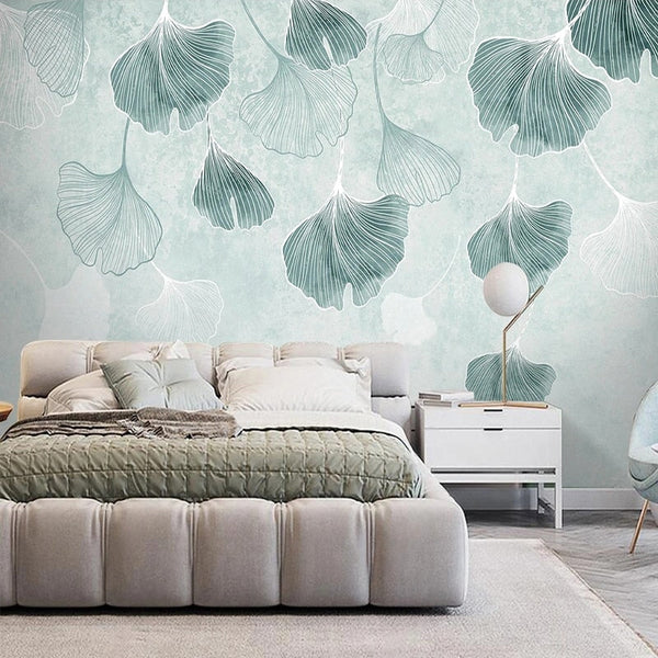 Large Green Leaf Wallpaper for Home Wall Decor-Flower & Leaf Wallpaper