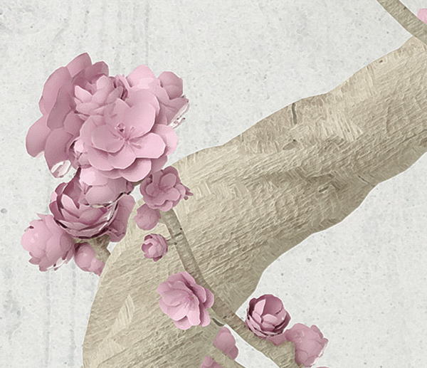 Large Pink 3D Tree Wallpaper Murals - Transform Your Walls-Trees Wallpaper