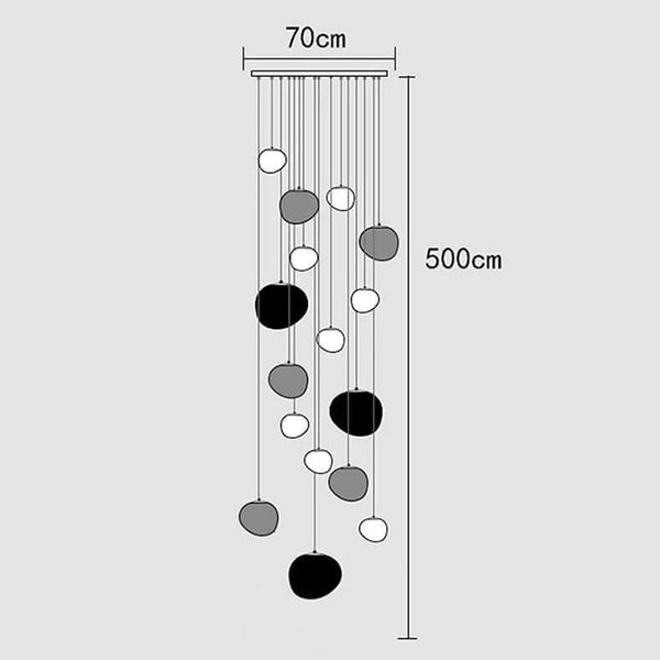 Lava Pendant Staircase Chandelier Lighting-Staircase Chandelier