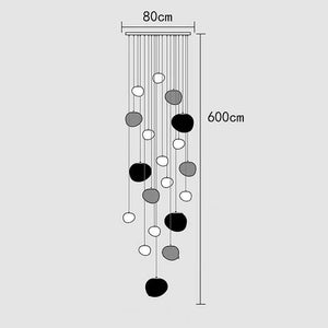 Lava Pendant Staircase Chandelier Lighting-Staircase Chandelier