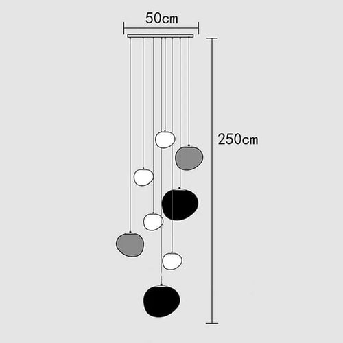 Lava Pendant Staircase Chandelier Lighting-Staircase Chandelier