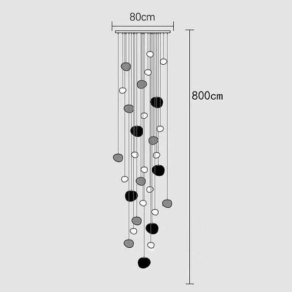 Lava Pendant Staircase Chandelier Lighting-Staircase Chandelier