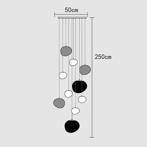 Lava Pendant Staircase Chandelier Lighting-Staircase Chandelier