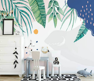 Leaf Art Wallpaper Murals: Stunning Nature-inspired Designs-Flower & Leaf Wallpaper