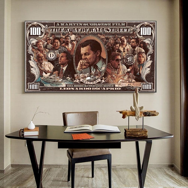 Leonardo Canvas Wall Art - Wolf of Wall Street Poster-Wall Posters