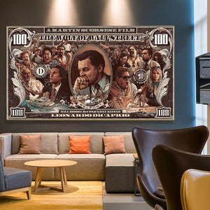 Leonardo Canvas Wall Art - Wolf of Wall Street Poster-Wall Posters
