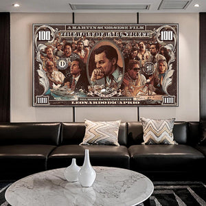 Leonardo Canvas Wall Art - Wolf of Wall Street Poster-Wall Posters