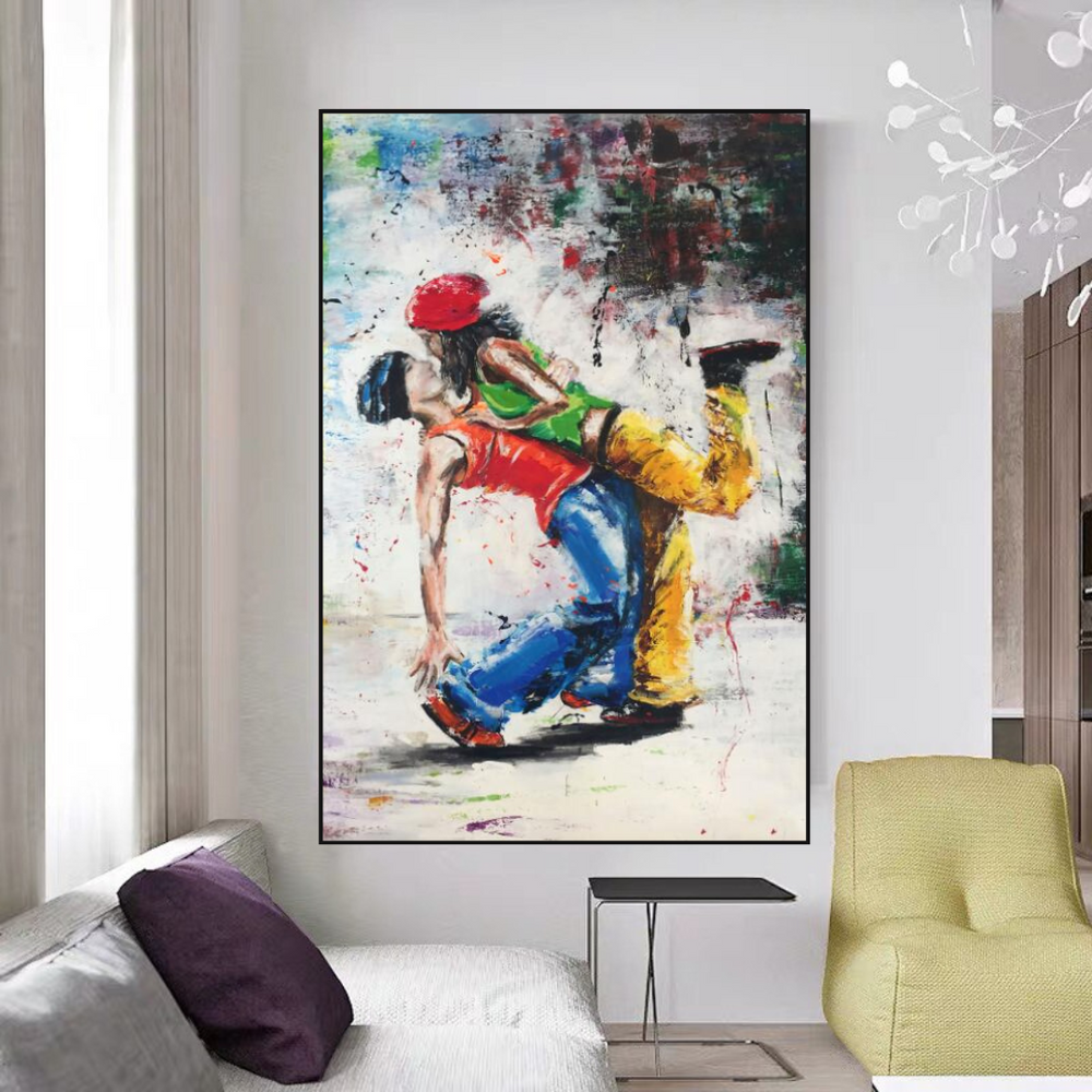 Let's Dance on the Singer's Beat: Musical Canvas Wall Art-Wall Posters