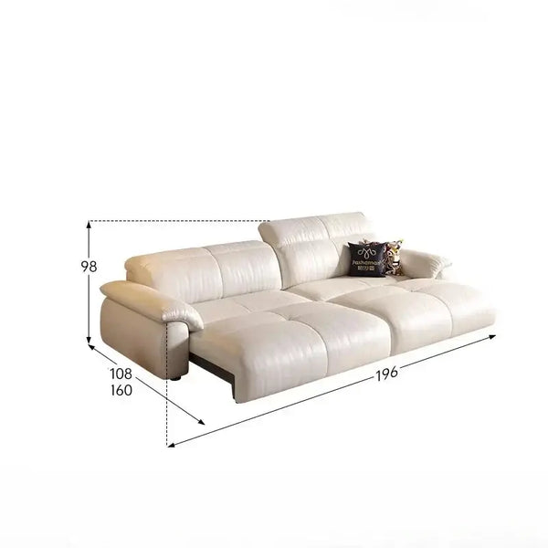 Letto Reclining Sectional Leather Sofa – Remote Controlled Comfort & Luxury-Sofa Set