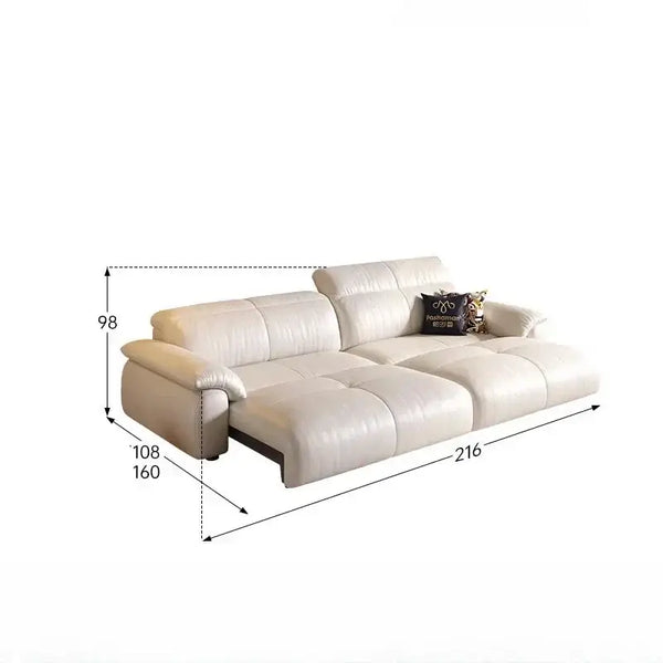 Letto Reclining Sectional Leather Sofa – Remote Controlled Comfort & Luxury-Sofa Set