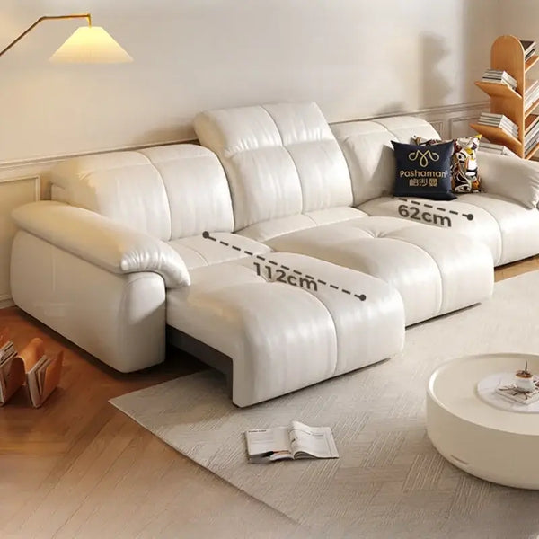Letto Reclining Sectional Leather Sofa – Remote Controlled Comfort & Luxury-Sofa Set