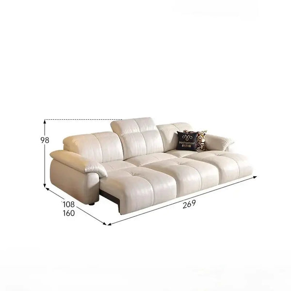 Letto Reclining Sectional Leather Sofa – Remote Controlled Comfort & Luxury-Sofa Set