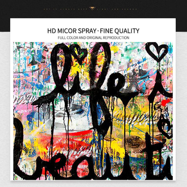 Life Is Beautiful Canvas Wall Art-Wall Posters