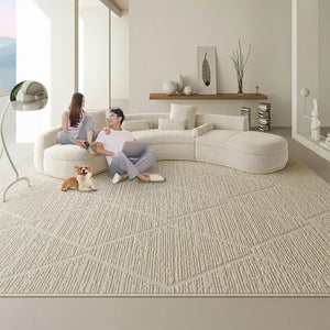 Linear Hexa 3D Diatom Silk Rug for Living Room - Contemporary-Rugs & Carpets