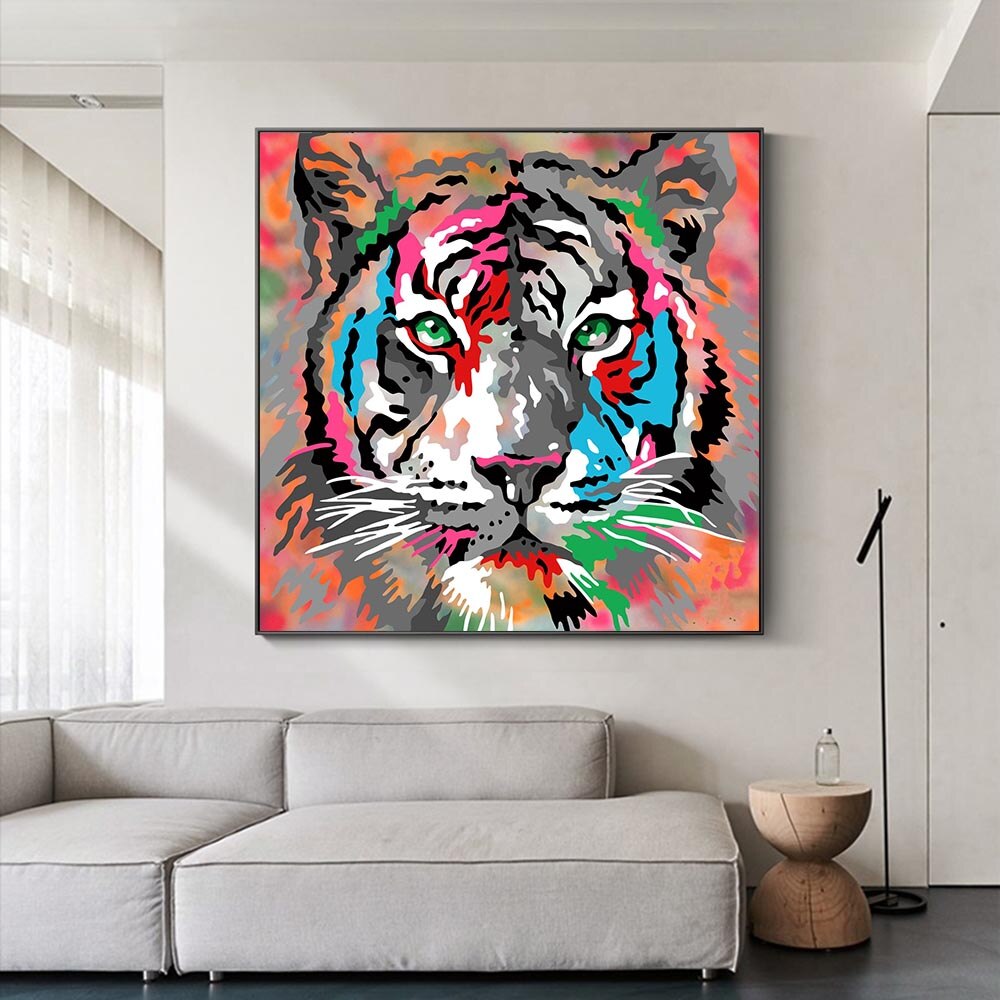 Lion Face Poster - Artwork for Wildlife Enthusiasts-Wall Posters